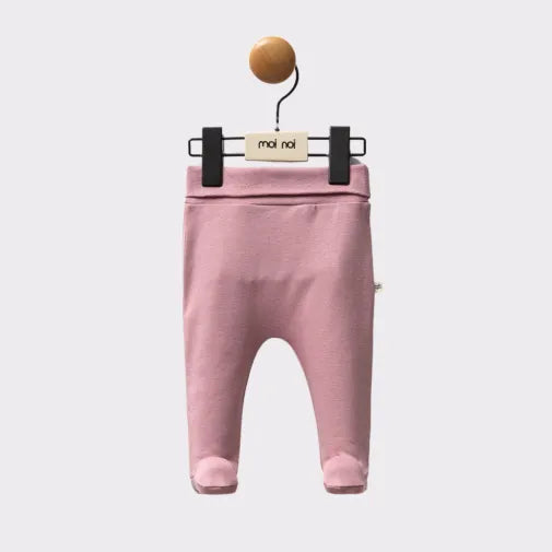 Moi Noi Kız Bebek 2Li Patikli Pantolon Çam Mürdüm