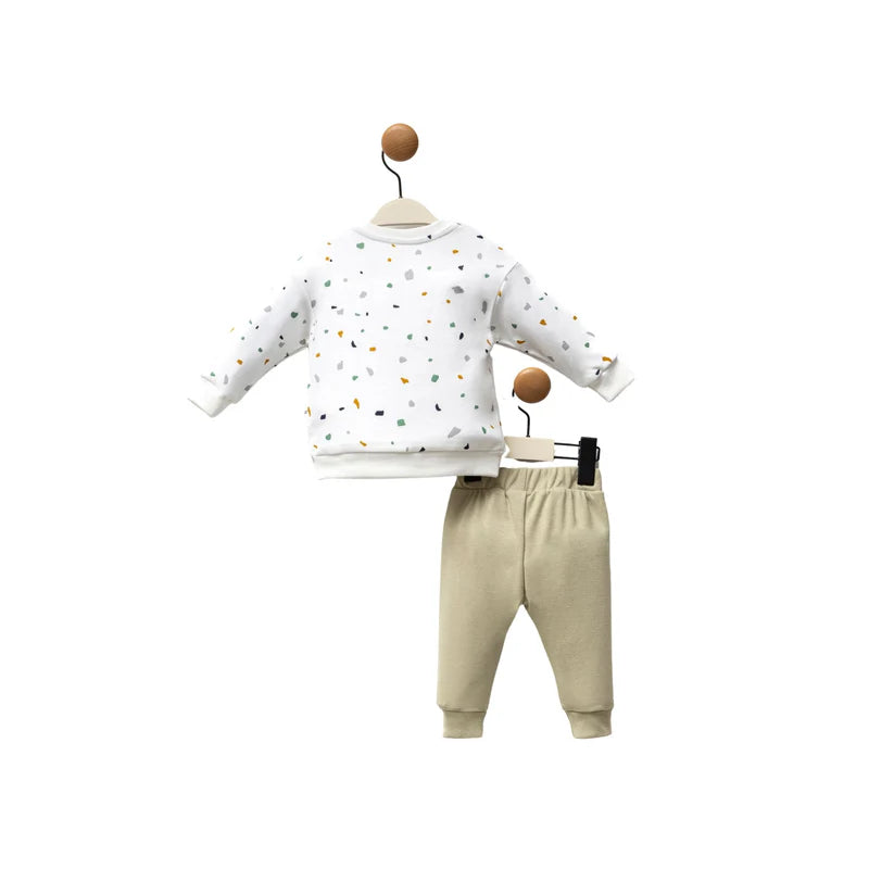 Moi Noi Sweat Pantolon Green Desenli Takım