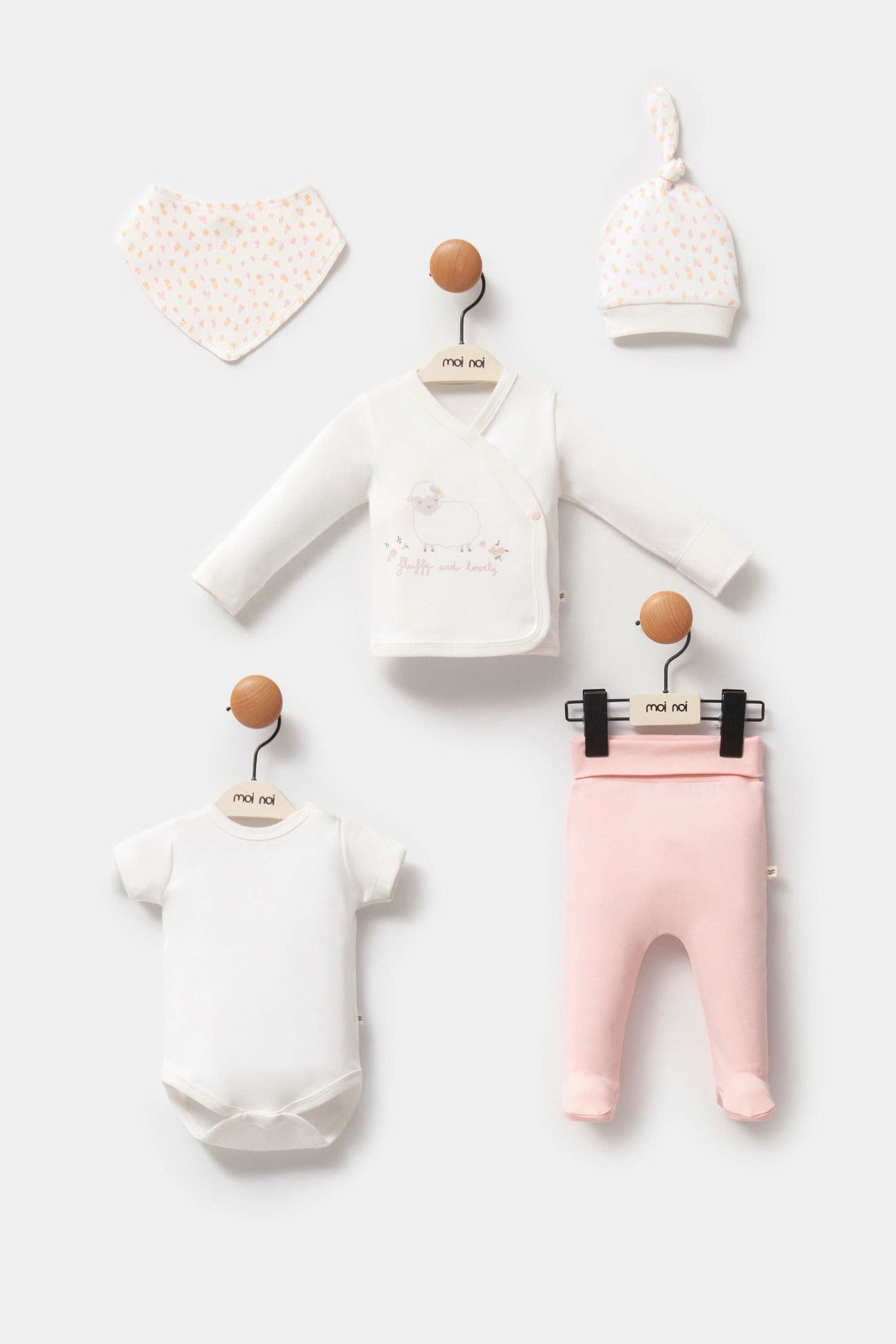 Moi Noi Kız Bebek Hastane Çıkışı 5Li Pembe Kuzu