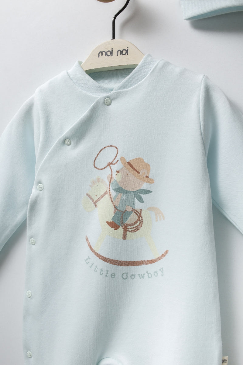 Moi Noi Şapkalı Tulum Palmiye Mavi