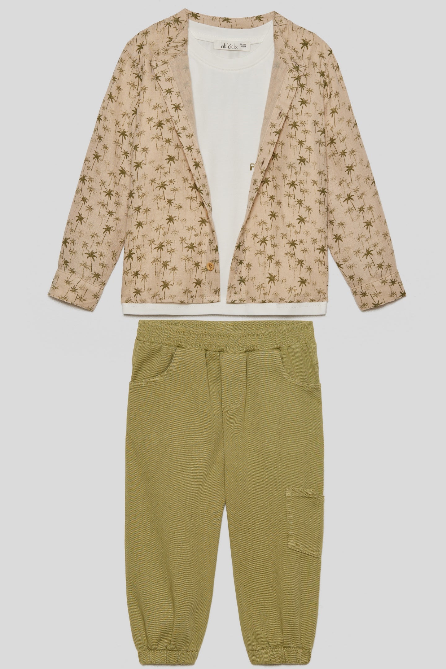 NK Kids Erkek Bebek Kargo Pantolon Haki