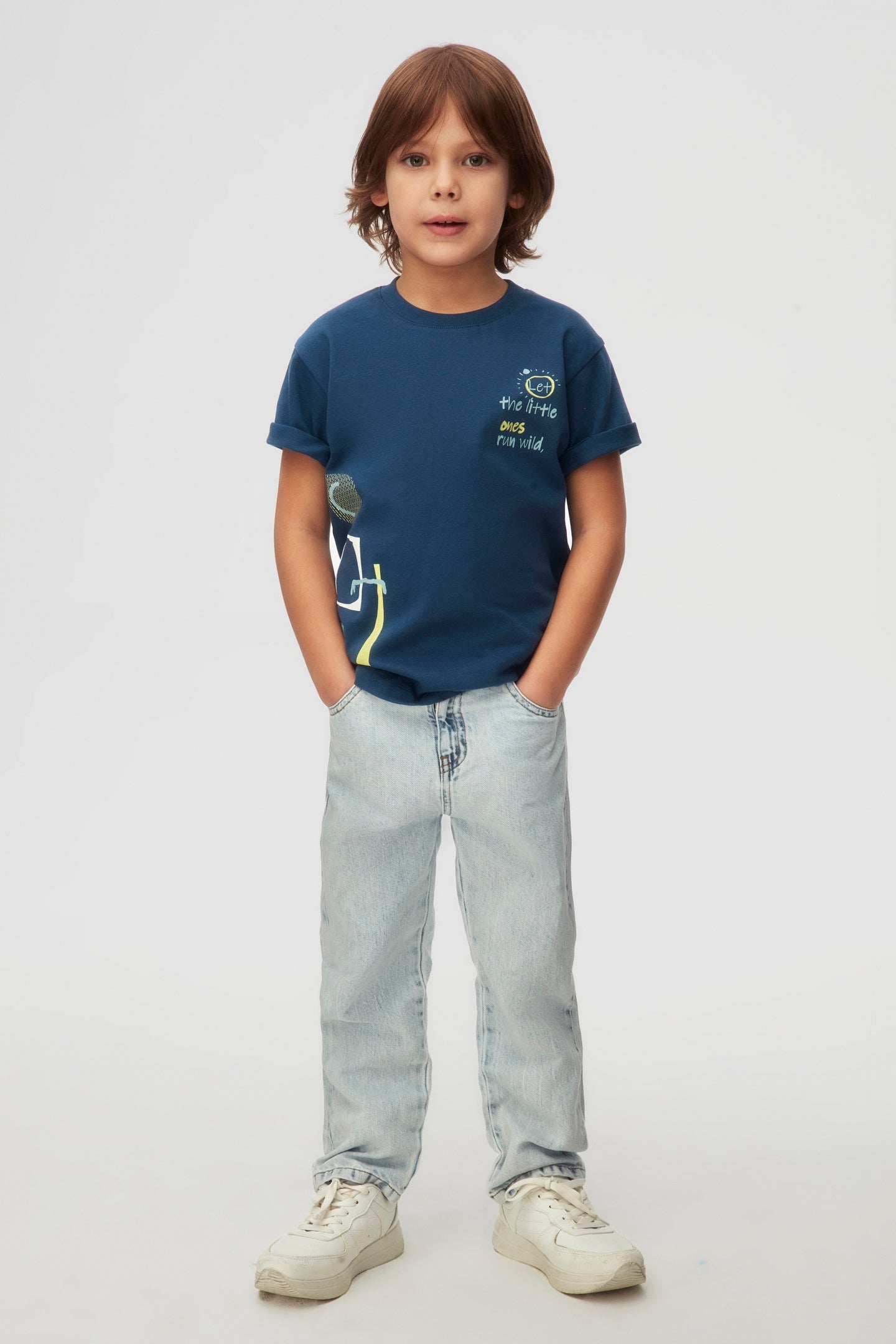 NK Kids Erkek Çocuk Kısa Kol Tshirt İndigo