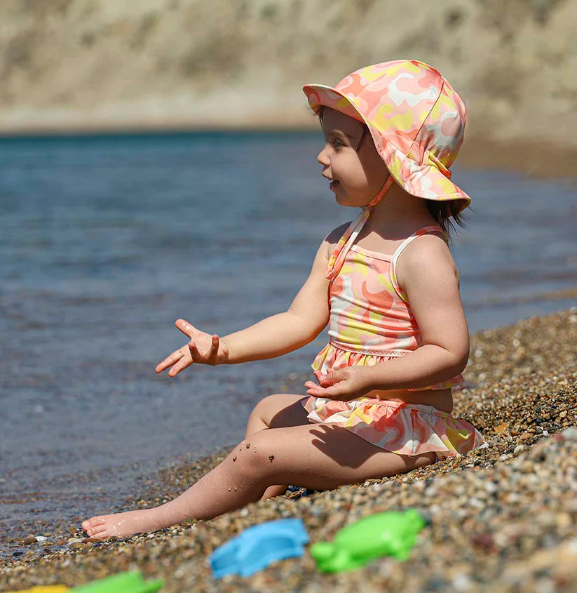 Sand Mother Kız Çocuk Bikini Takım Sunset Feeling UV Korumalı Fırfırlı
