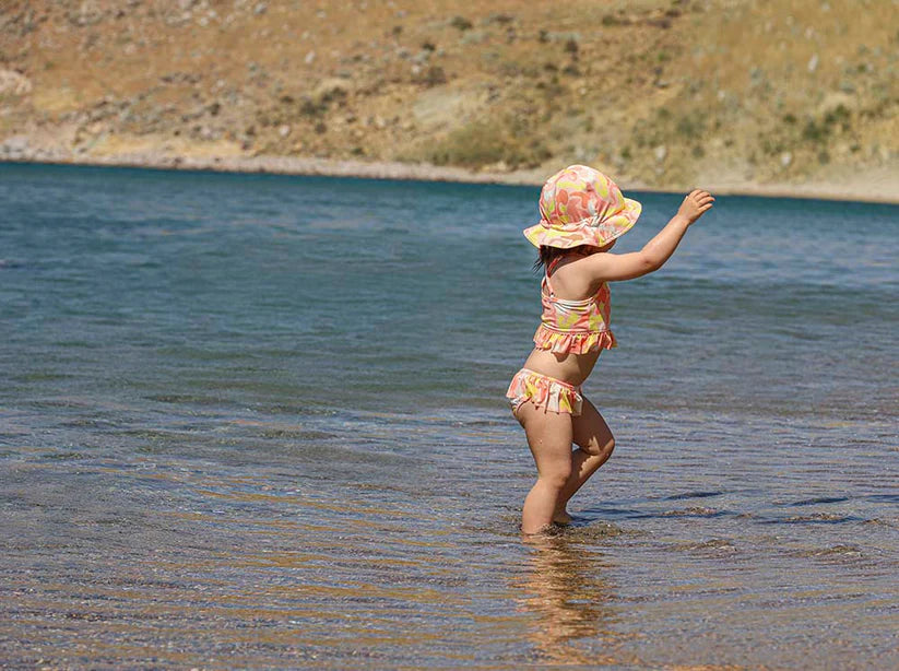 Sand Mother Kız Çocuk Bikini Takım Sunset Feeling UV Korumalı Fırfırlı