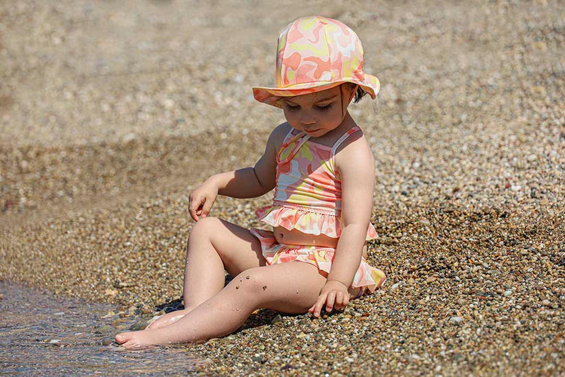 Sand Mother Kız Çocuk Bikini Takım Sunset Feeling UV Korumalı Fırfırlı