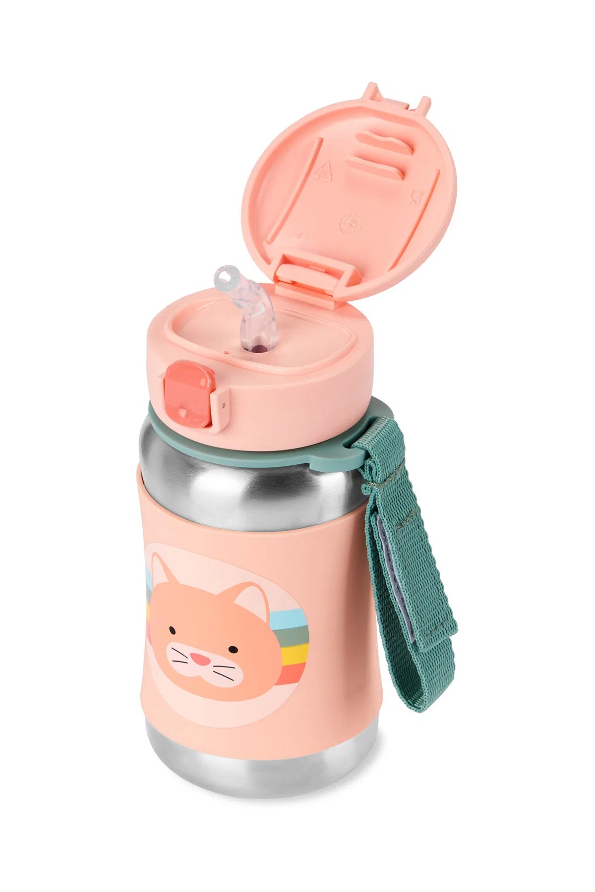 Skip Hop Paslanmaz Çelik Pipetli Suluk Kedi
