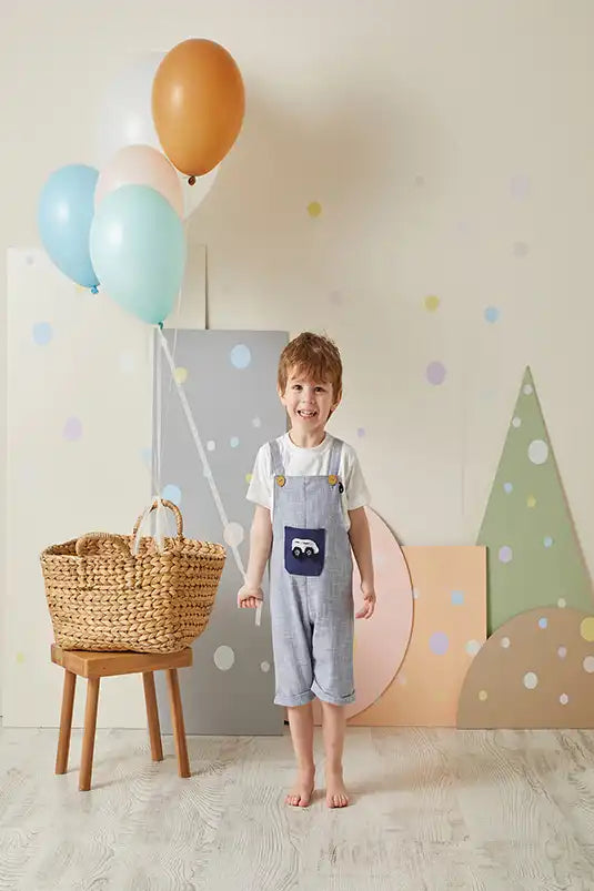 Baby Joko Lucas Salopet Araba Örgülü Mavi