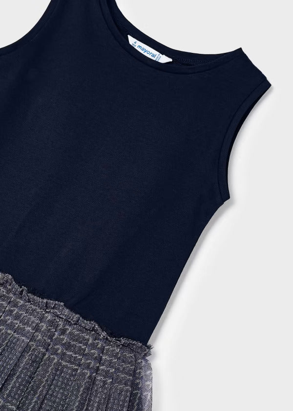 Mayoral Kız Çocuk Tül Etekli Kazak Elbise