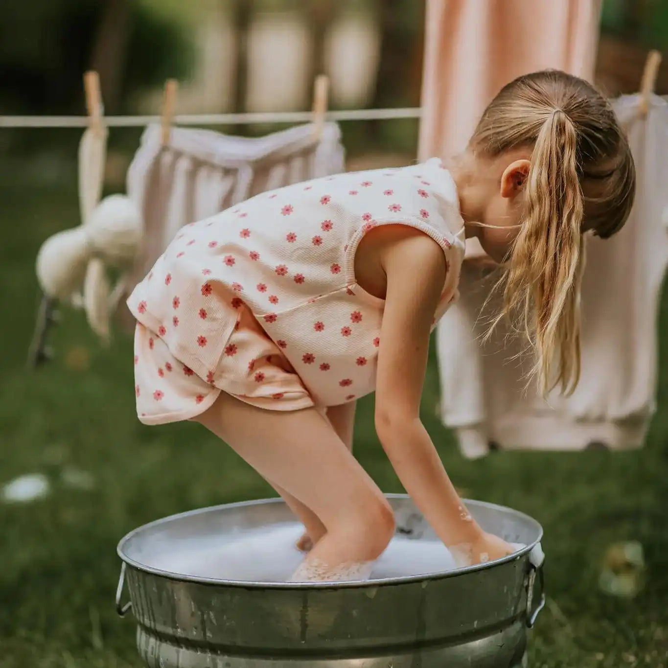 Antebies Pijama Takımı Şortlu Papatya Desenli Pembe