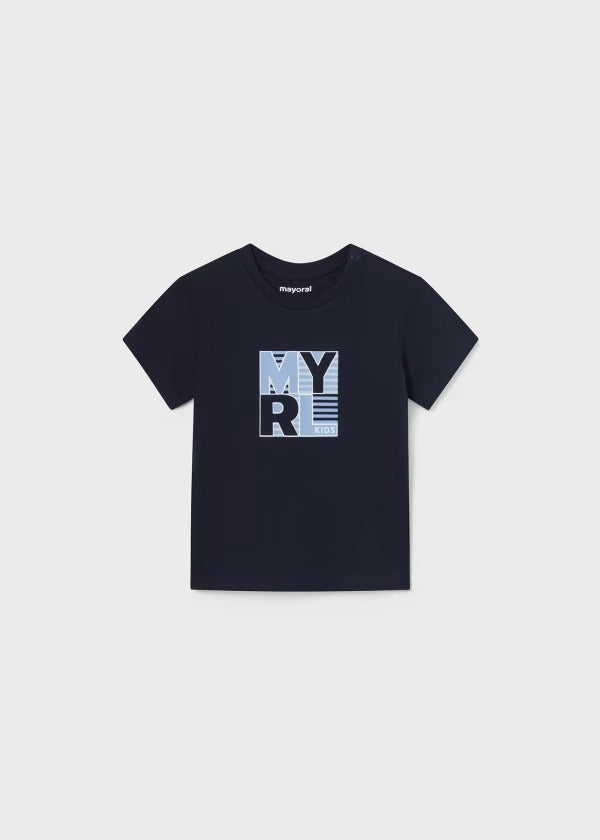 Mayoral Erkek Bebek Basic Kısa Kol T-shirt Lacivert