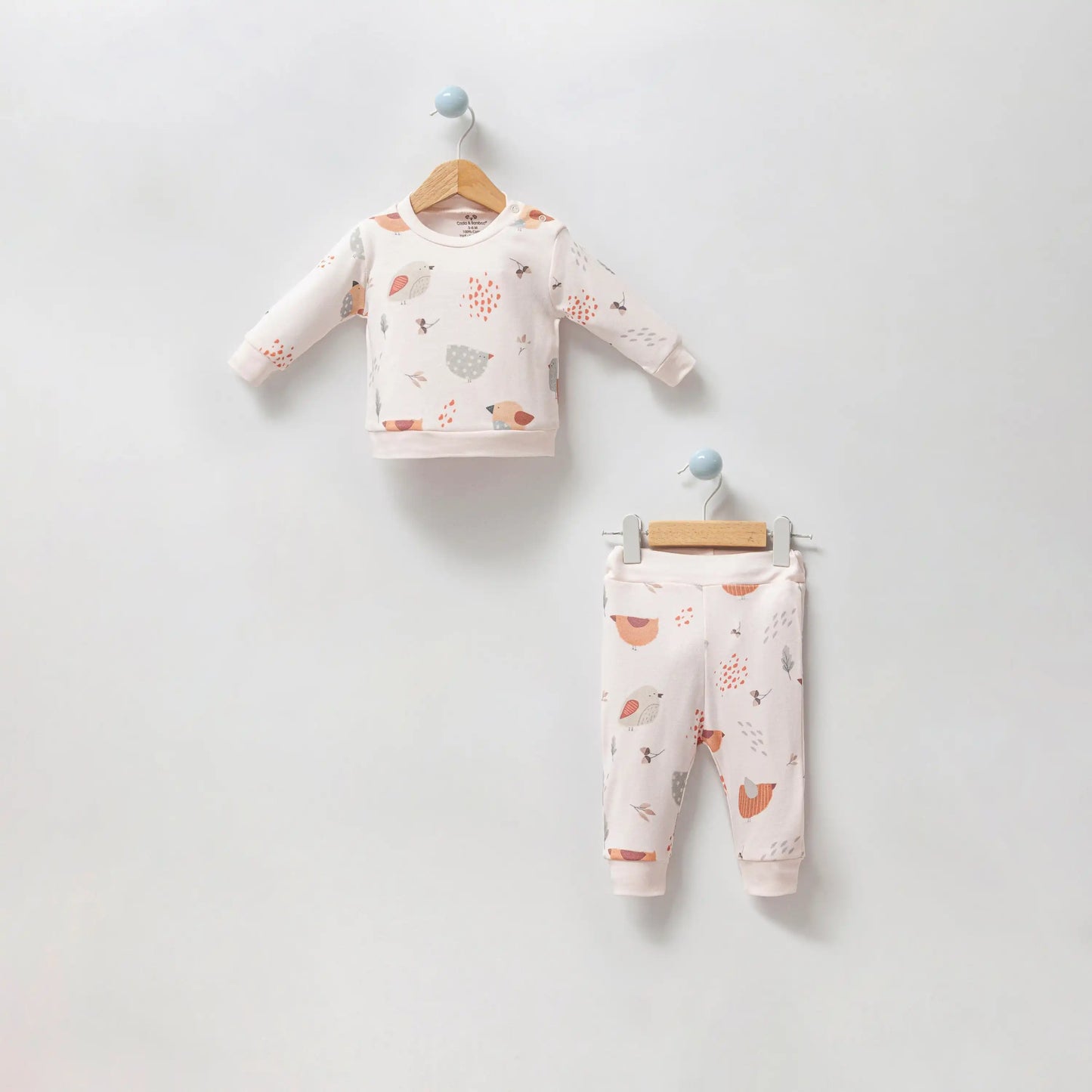 Coala&Bamboo Pijama Takımı Kuş Desenli