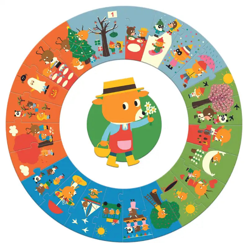 Djeco Yuvarlak Puzzle 24 Parça Bir Yıl