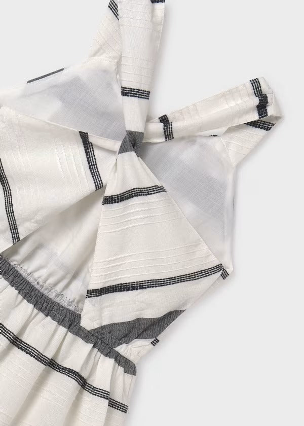 Mayoral Kız Çocuk Elbise Çizgili Siyah