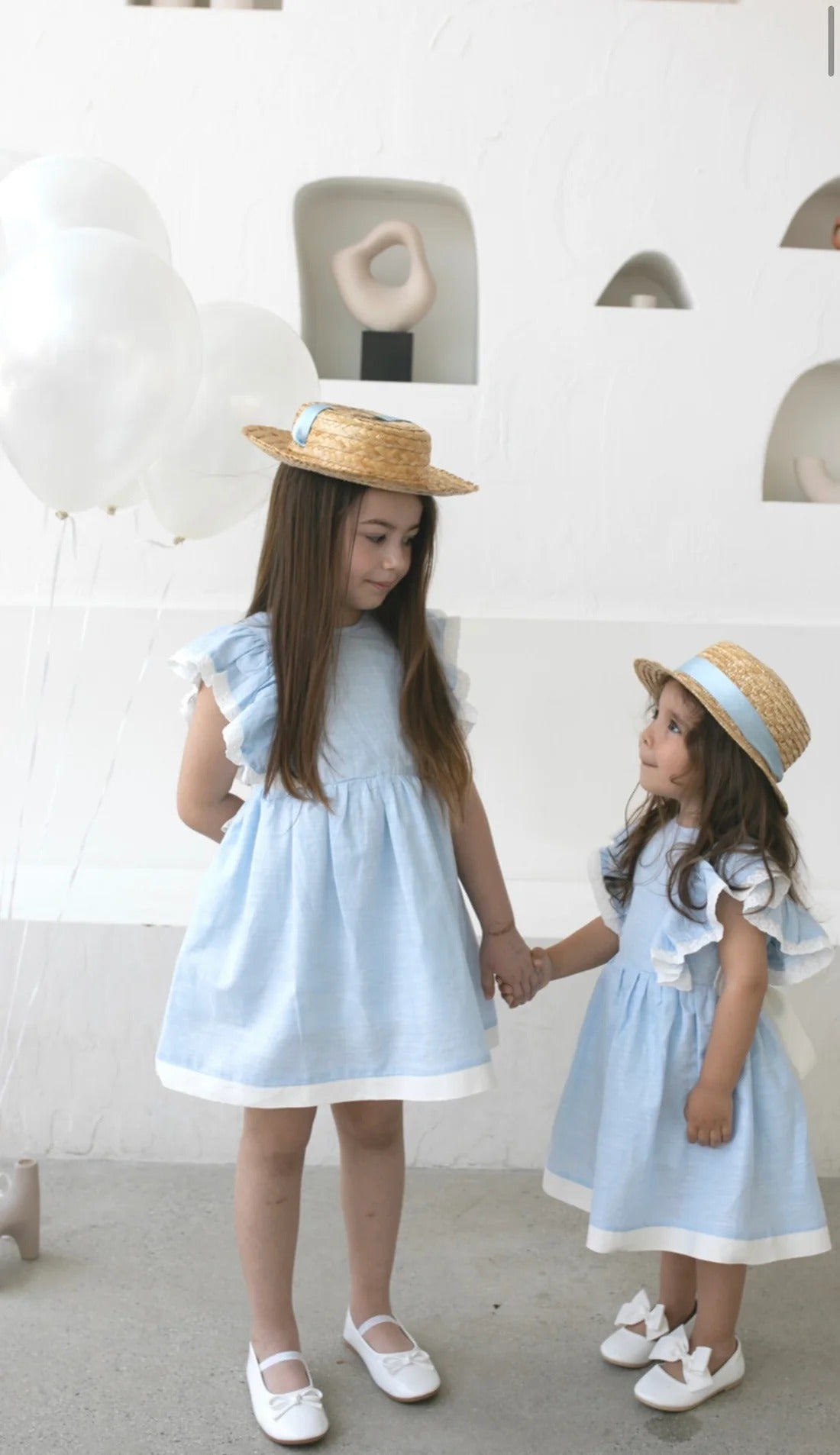 Krea The Label Keten Elbise Lucy Mavi