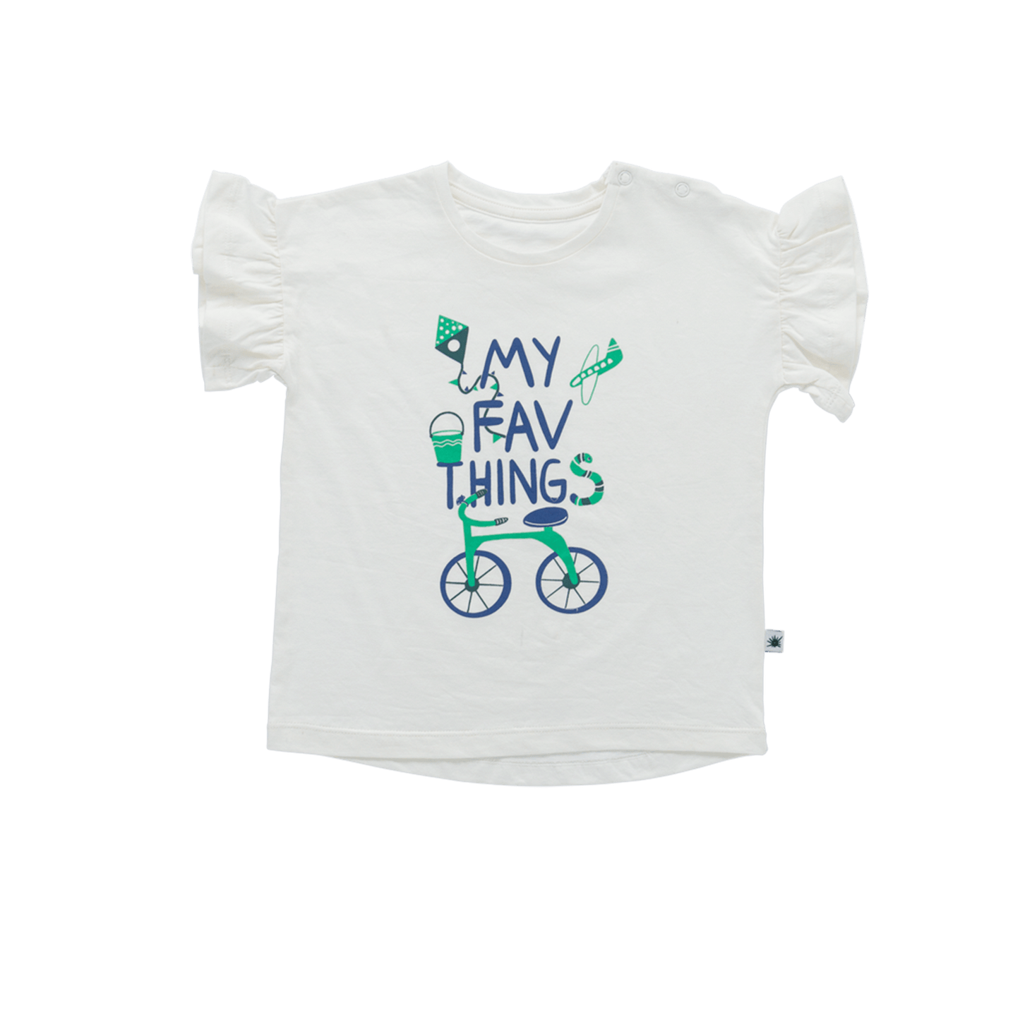 Little Yucca tişört Little Yucca Tshirt Frills Kırık Beyaz