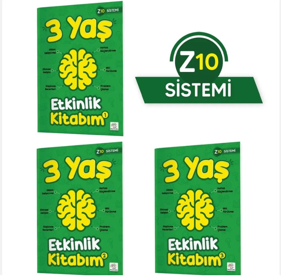 Mamba Kid Yükselen Zeka 3 Yaş Etkinlik Kitabım Seti (Z10 Sistemi)