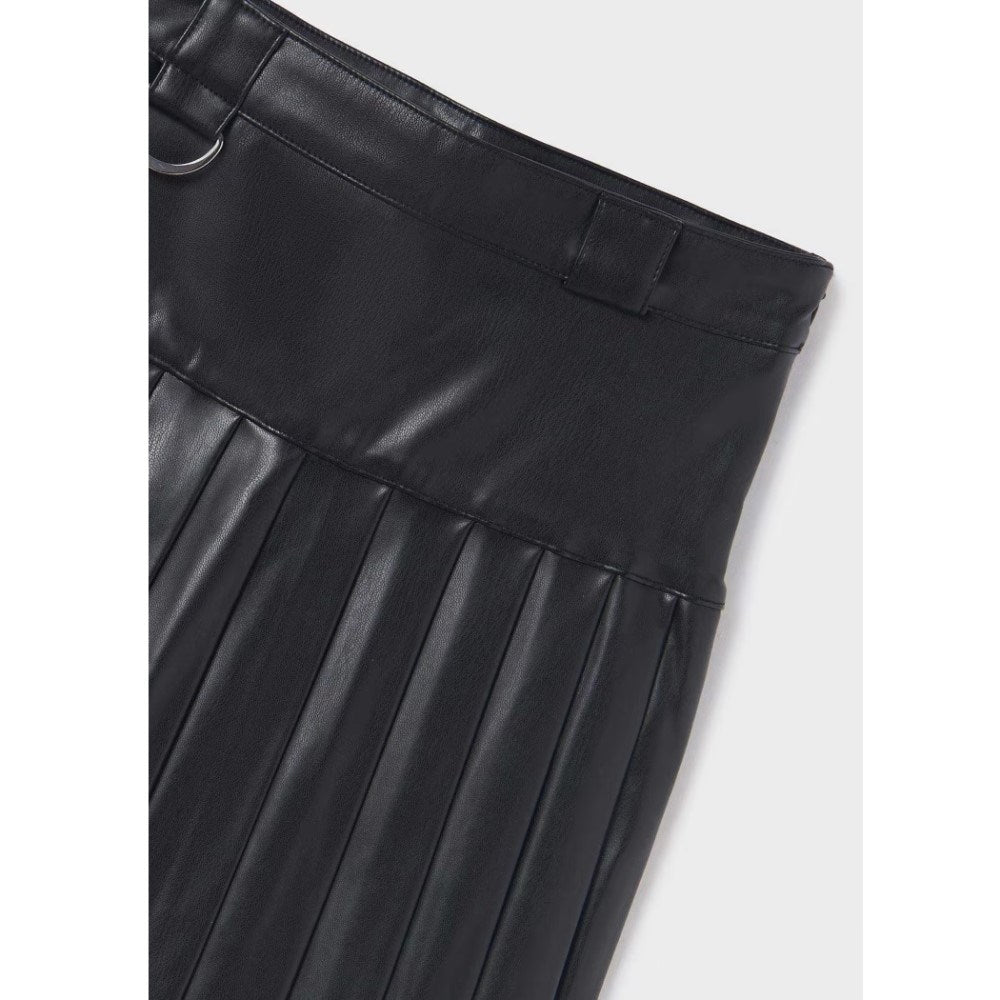 Mayoral Kız Çocuk Deri Etek Siyah