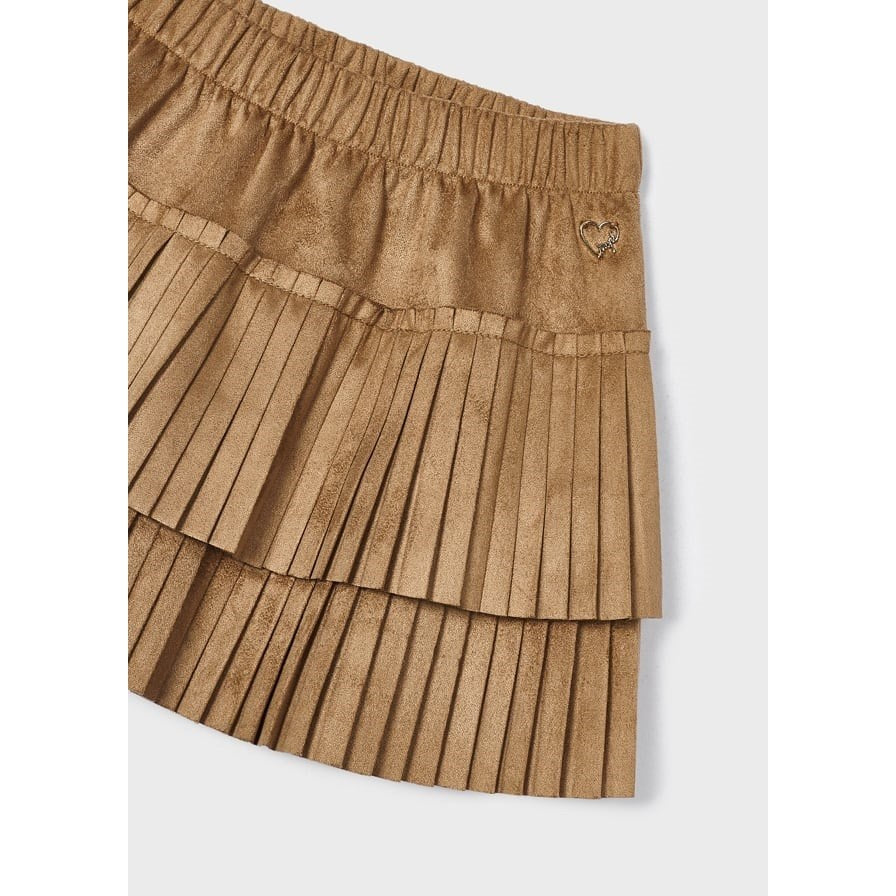 Mayoral Kız Çocuk Pileli Etek Kahverengi