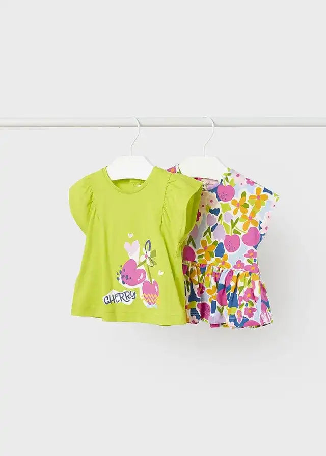 Mayoral Bebek 2'li Kısa Kol Tshirt Yeşil