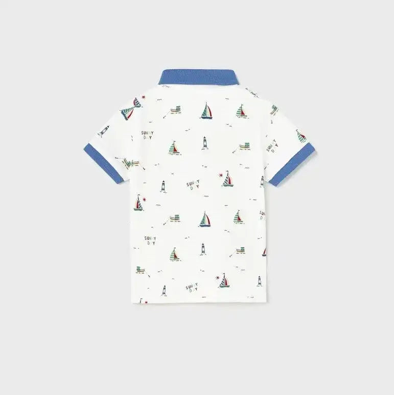Mayoral Erkek Bebek Kısa Kol Polo Yaka Tshirt Beyaz