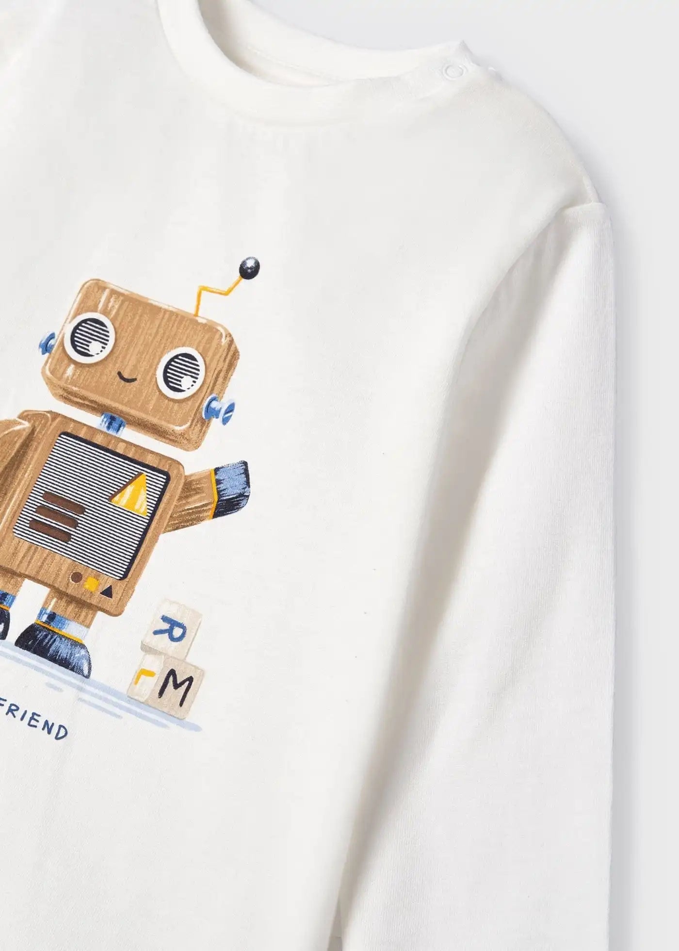 Mayoral Erkek Bebek Uzun Kollu Tshirt Beyaz