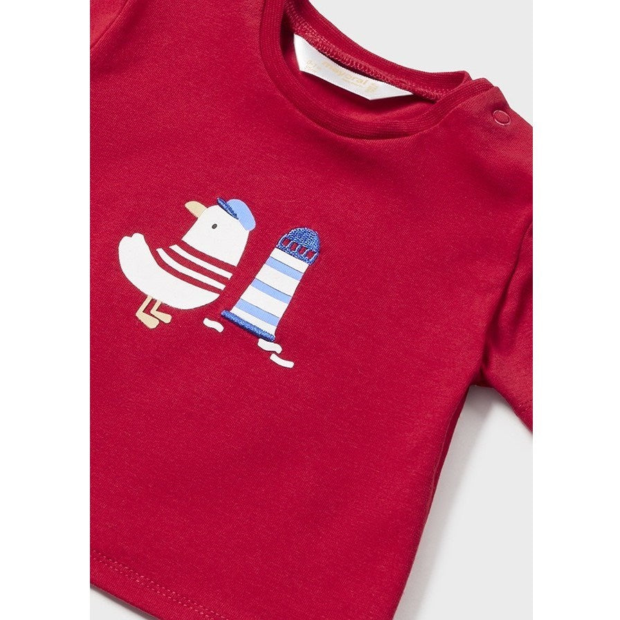 Mayoral Erkek Bebek Kısa Kol T-Shirt Şort Takım Kırmızı