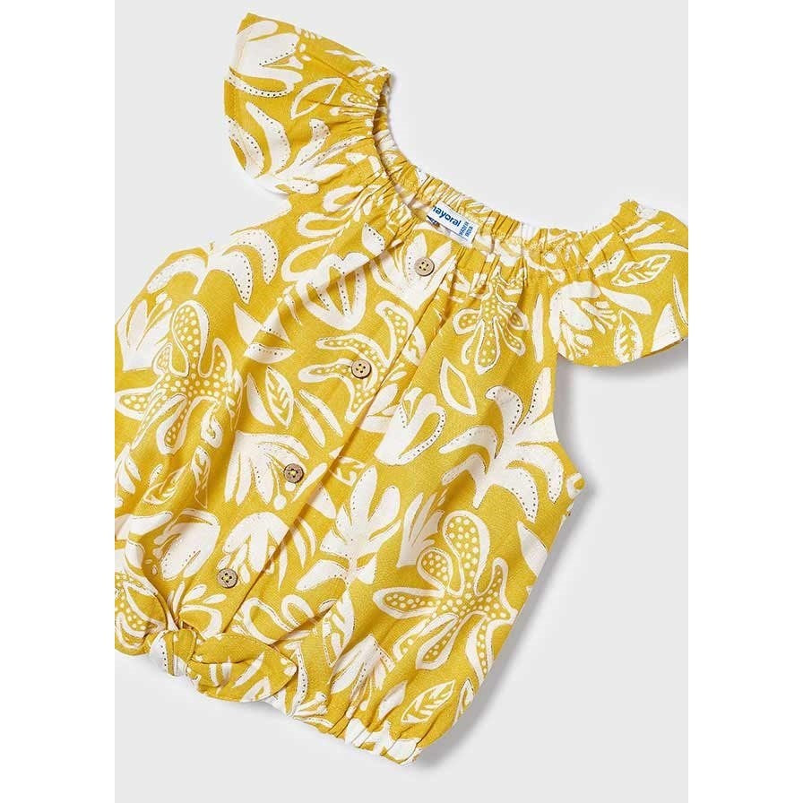 Mayoral Kız Çocuk Askılı Bluz Sarı