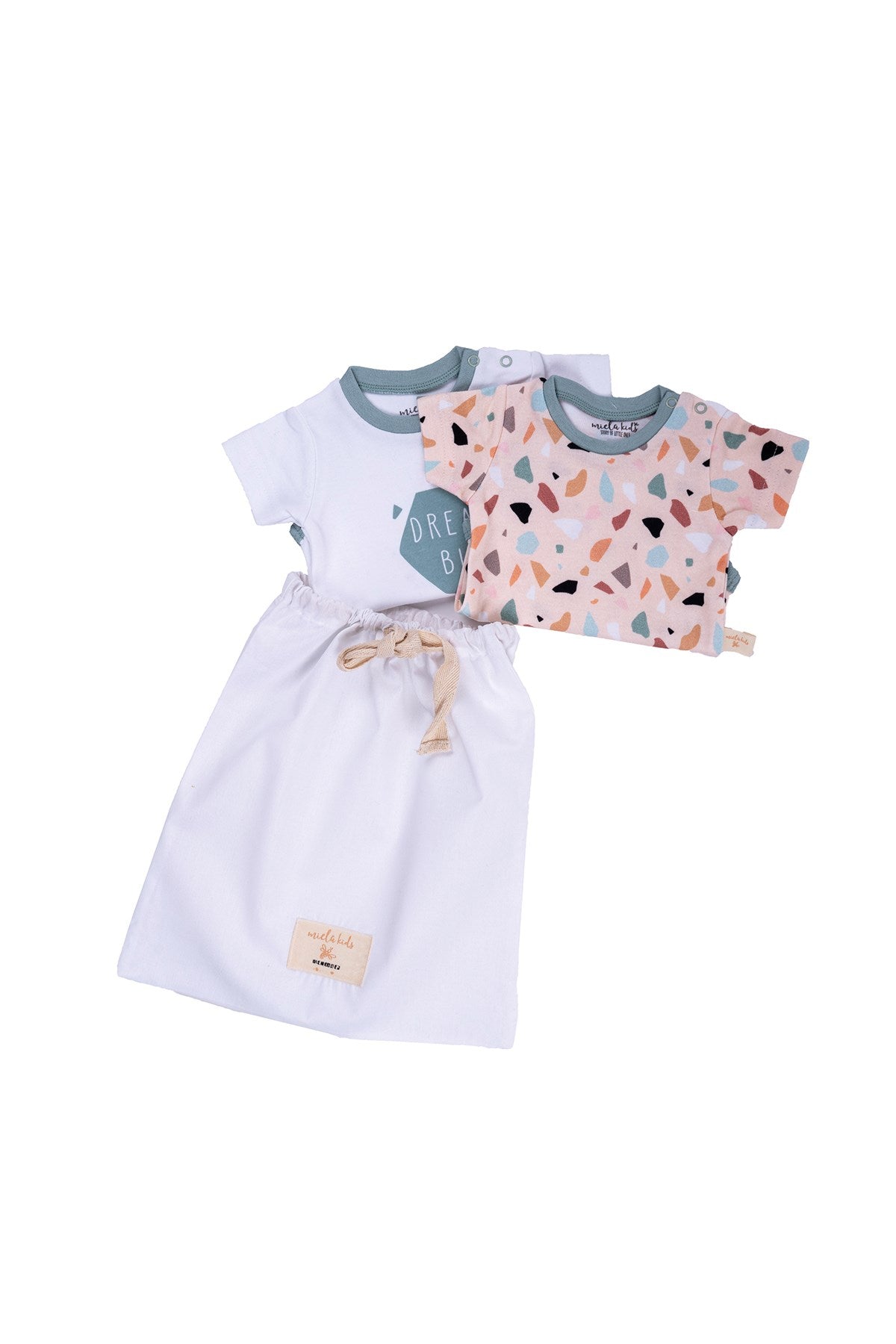 Miela Kids Zıbın Miela Kids 2'li Kısa Kollu Zıbın Terrazzo