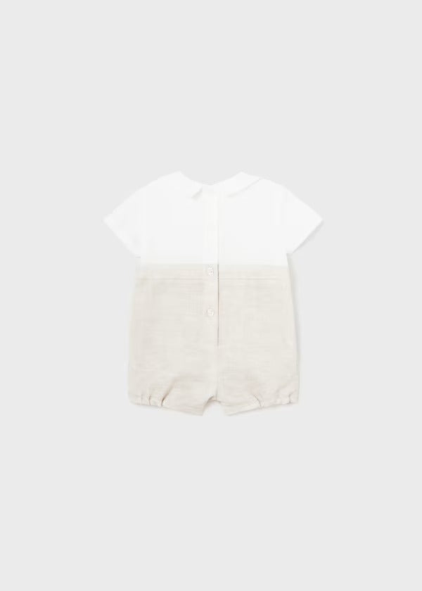 Mayoral Erkek Bebek Keten Tulum Kahverengi