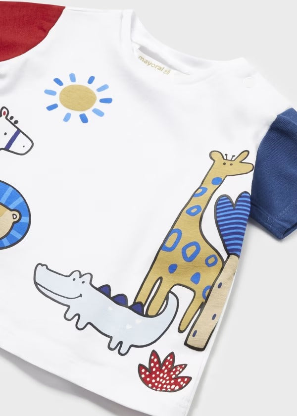 Mayoral Erkek Bebek 2'li Kısa Kol T-shirt Kırmızı