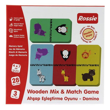 Rossie Ahşap Eşleştirme Oyunu Domino Game