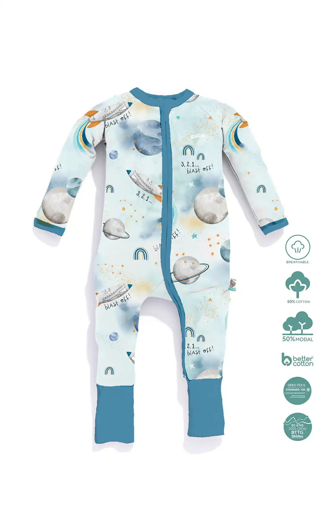 KidZee 1.0 TOG Blast Off Zee-Suit Patikli Uyku Tulumu