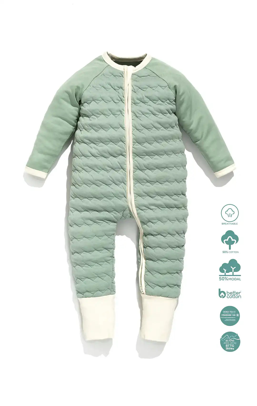 KidZee 1.5 TOG Sage Zee-Suit Patikli Uyku Tulumu