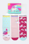 Katia&Bony 3 lü Kız Çocuk Soket Çorap Unicorn Desenli