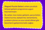 Yükselen Zeka Magnet Puzzle Dikkat Geliştiren Zeka Oyunu