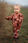 Antebies Bebek Sweatshirt Pantolon Set Gün Batımı Kuş & Güneş