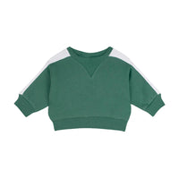 Antebies Bebek Sweatshirt Pantolon Set Kontrast Yeşil