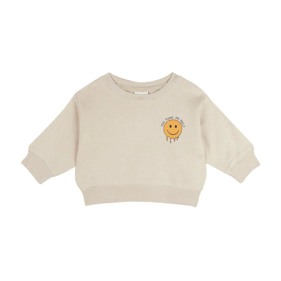 Antebies Bebek Sweatshirt Pantolon Set Smiley