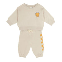 Antebies Bebek Sweatshirt Pantolon Set Smiley