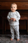 Antebies Bebek Uzun Kollu Tshirt Pantolon Set Minik Kareler