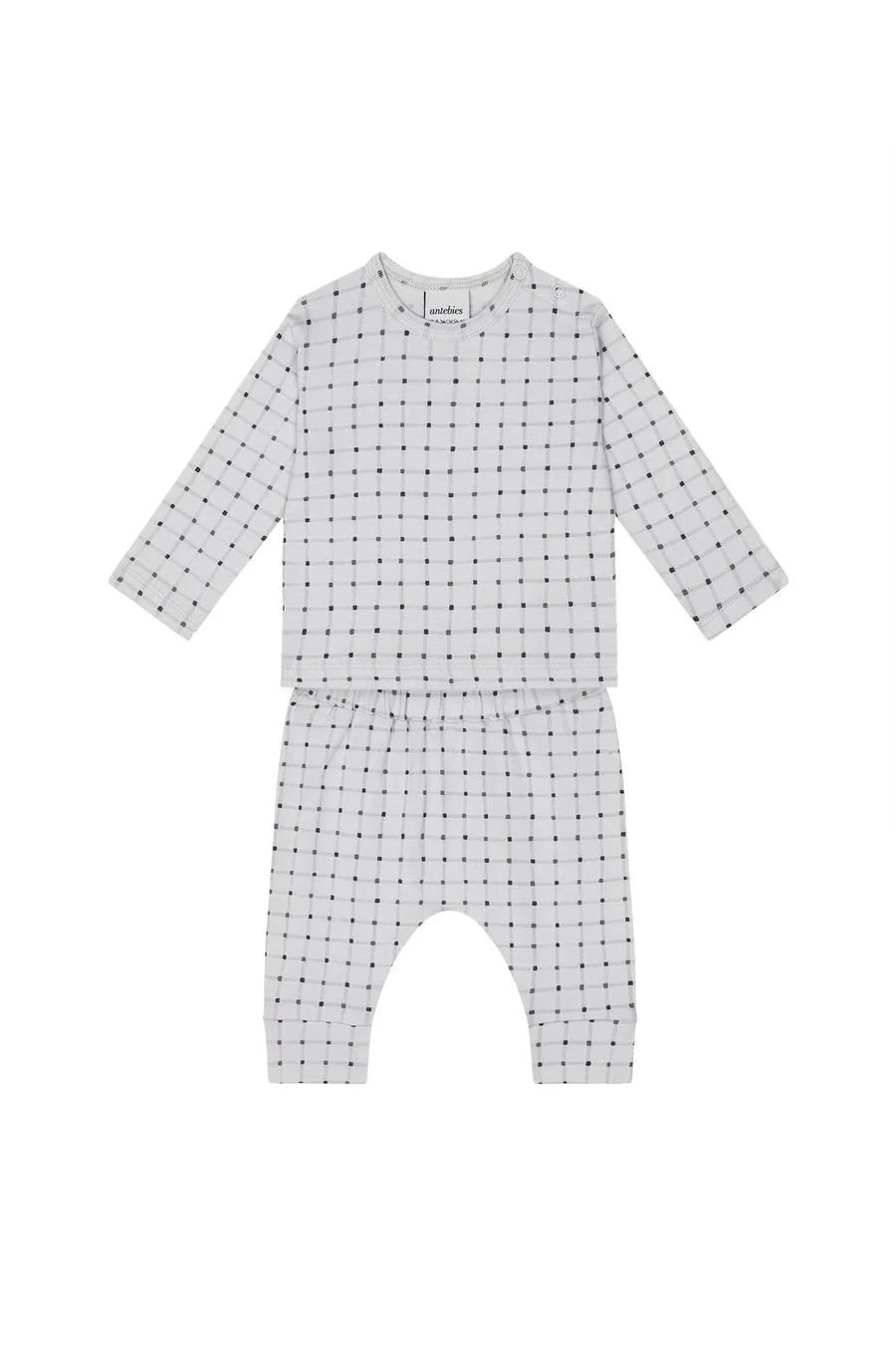 Antebies Bebek Uzun Kollu Tshirt Pantolon Set Minik Kareler