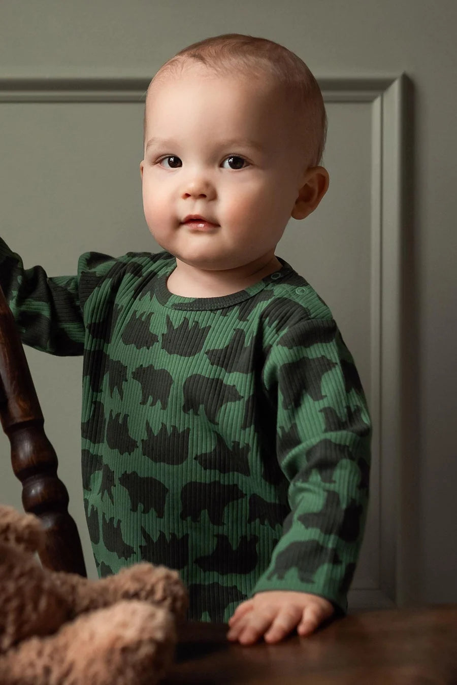 Antebies Bebek Uzun Kollu Tshirt Pantolon Set Orman Ayıları