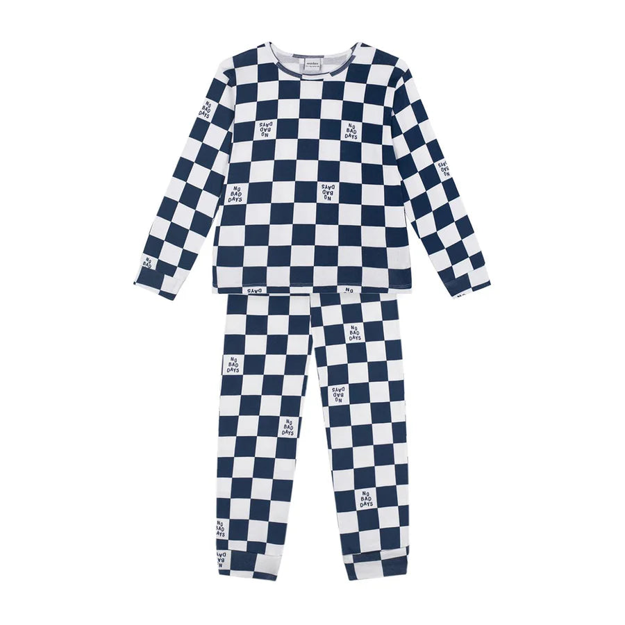 Antebies Uzun Kollu Pijama Takımı Lacivert No Bad Days