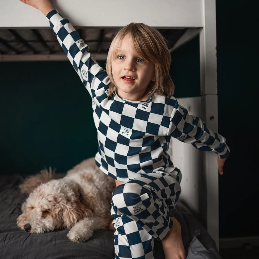 Antebies Uzun Kollu Pijama Takımı Lacivert No Bad Days