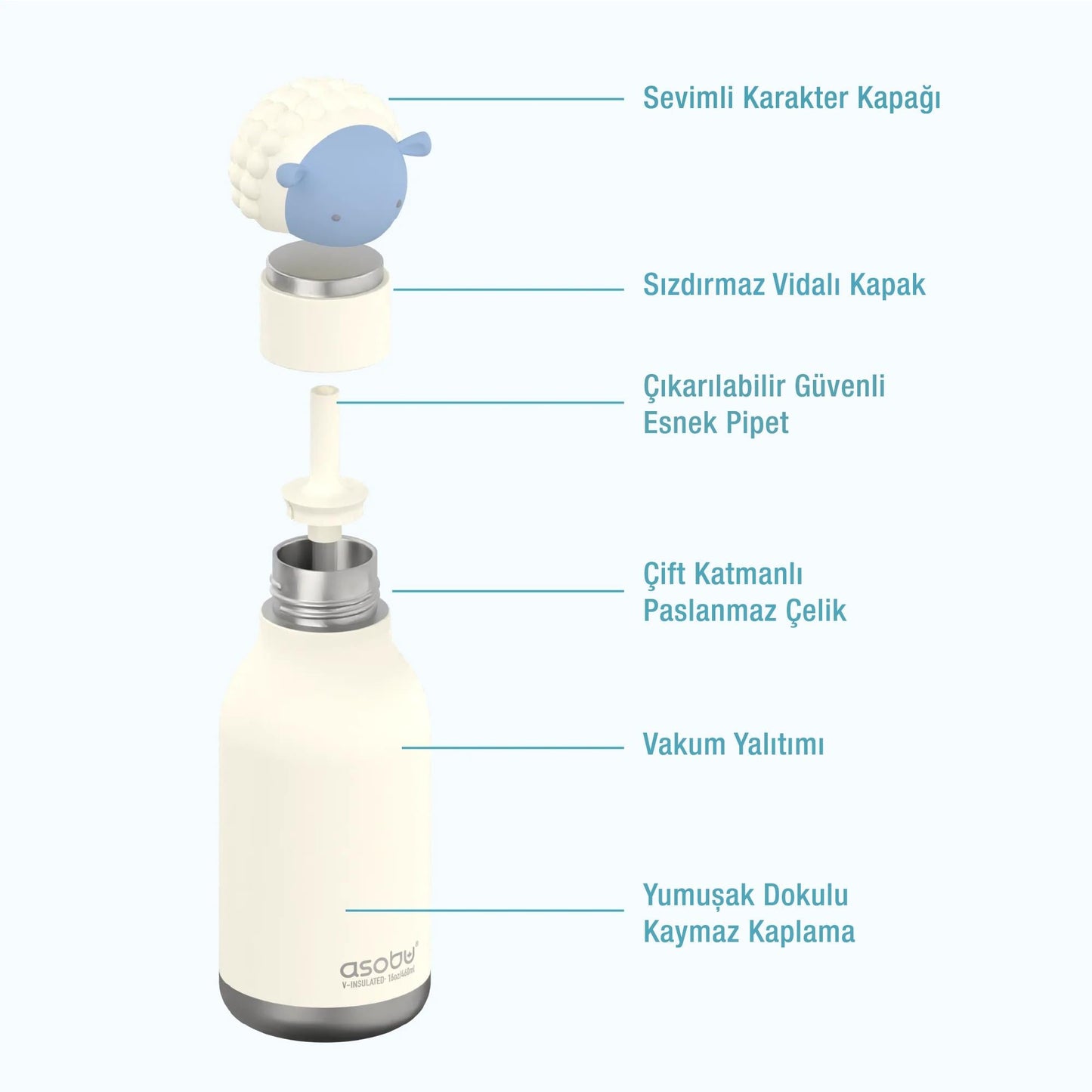 Asobu Bestie Bottle Sheep