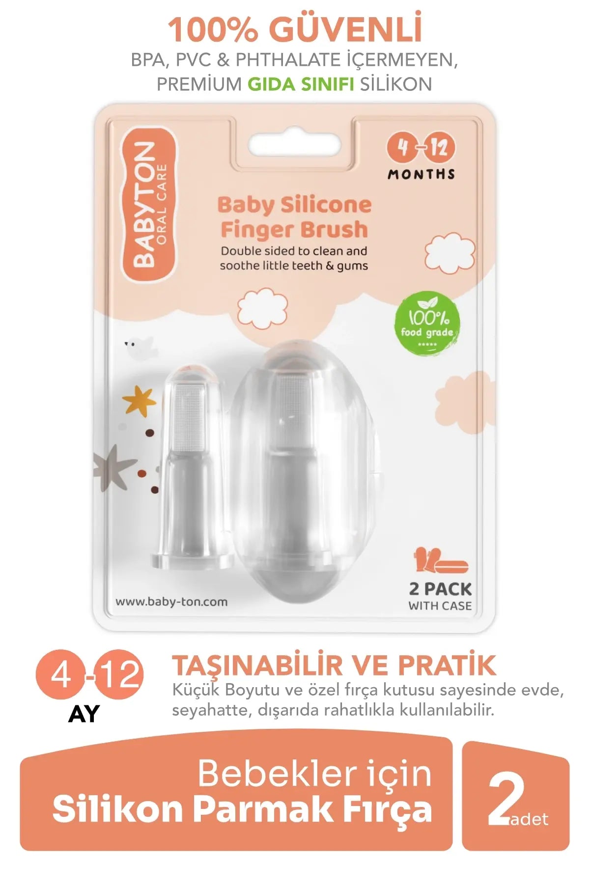 Babyton Silikon Parmak Fırça