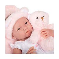 Berenguer Gerçekçi Yenidoğan Oyuncak Kız Bebek 39 cm ve Pembe Ayı