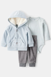 Carter's Erkek Bebek 3Lü Hırkalı Mavi