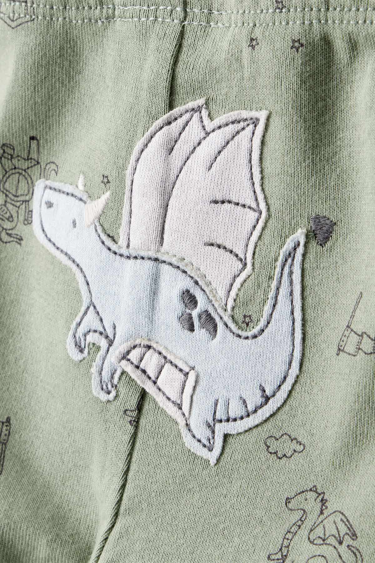 Carter's Erkek Bebek Yeşil 3Lü Set Ejderha Baskılı