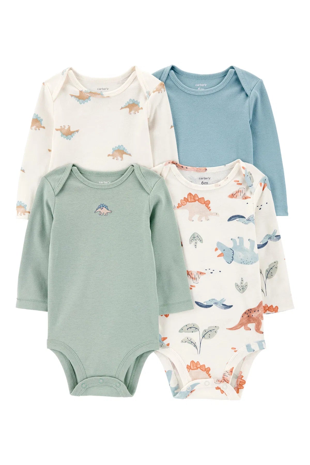 Carter's Erkek Bebek Uzun Kollu 4lü Body Dinozor Baskılı